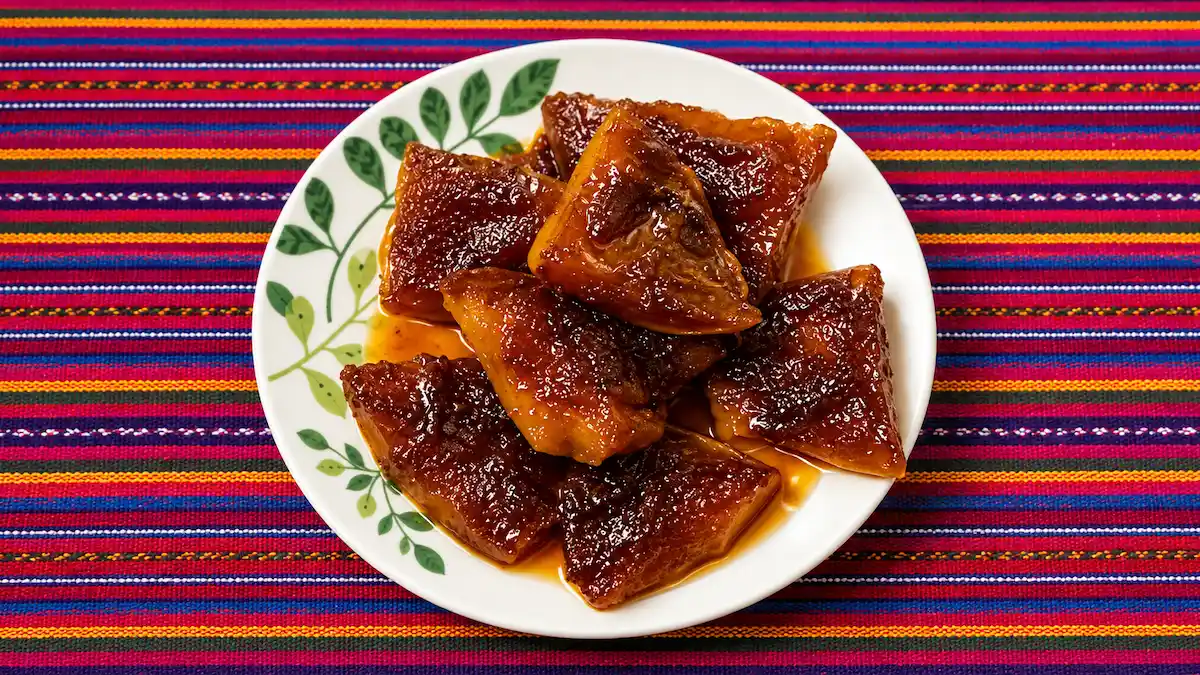Ayote en dulce guatemalteco con panela